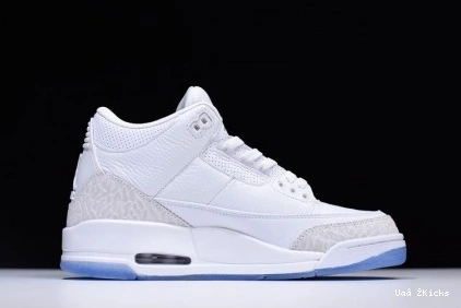 EyeCatching 428 Jordan Retro 3 136064-111 Triple Air White 0902
